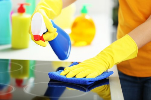 Preparing a local office for a scheduled cleaning visit in SW19