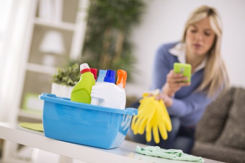 Professional post-build cleaning of kitchen surfaces and fixtures in SW19