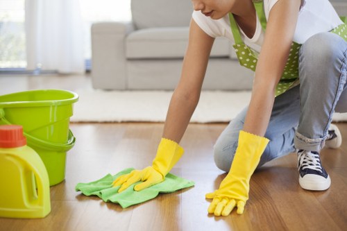 Local technician preparing an oven clean in a Wimbledon property